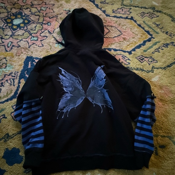 Fairies By Trick Hoodie Y2k 00’s Goth Emo Tripp NYC Style Hot Topic Size L - Picture 5 of 5